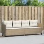 Sun lounger with beige synthetic rattan cushions by , Loungers - Ref: Foro24-368330, Price: 212,23 €, Discount: %