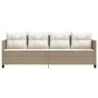 Sonnenliege mit beigen synthetischen Rattankissen von , Liegen - Ref: Foro24-368330, Preis: 212,23 €, Rabatt: %