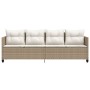 Tumbona con cojines ratán sintético beige de , Tumbonas - Ref: Foro24-368330, Precio: 219,48 €, Descuento: %