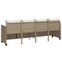 Tumbona con cojines ratán sintético beige de , Tumbonas - Ref: Foro24-368330, Precio: 219,48 €, Descuento: %