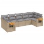 Set sofás de jardín 7 piezas y cojines ratán sintético beige de , Conjuntos de jardín - Ref: Foro24-3259511, Precio: 479,96 €...