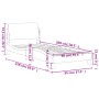 Estructura cama cabecero cuero sintético negro blanco 90x200 cm de , Camas y somieres - Ref: Foro24-373123, Precio: 112,29 €,...