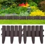 Bordes de jardín 36 unidades PP marrón 10 m de , Ribetes y bordes para jardín - Ref: Foro24-48620, Precio: 47,11 €, Descuento: %
