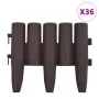 Bordes de jardín 36 unidades PP marrón 10 m de , Ribetes y bordes para jardín - Ref: Foro24-48620, Precio: 47,11 €, Descuento: %