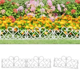 Garden edging 17 units PP white 10 m by , Garden edging and edging - Ref: Foro24-318300, Price: 41,78 €, Discount: %