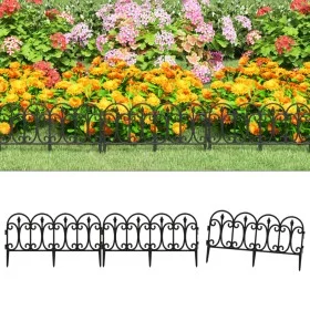 Borduras de jardín 17 unidades PP negro 10 m de , Ribetes y bordes para jardín - Ref: Foro24-318293, Precio: 48,21 €, Descuen...