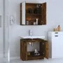 Set de muebles de baño 2 pzas madera ingeniería roble ahumado de , Muebles de baño - Ref: Foro24-3115865, Precio: 104,99 €, D...
