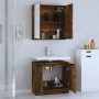 Set de muebles de baño 2 pzas madera ingeniería roble ahumado de , Muebles de baño - Ref: Foro24-3115865, Precio: 106,27 €, D...