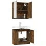 Set de muebles de baño 2 pzas madera ingeniería roble ahumado de , Muebles de baño - Ref: Foro24-3115865, Precio: 104,99 €, D...