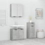 Set de muebles baño 3 pzas madera contrachapada gris hormigón de , Muebles de baño - Ref: Foro24-3115871, Precio: 178,86 €, D...