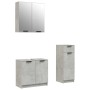 Set de muebles baño 3 pzas madera contrachapada gris hormigón de , Muebles de baño - Ref: Foro24-3115871, Precio: 178,86 €, D...