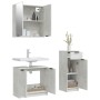Set de muebles baño 3 pzas madera contrachapada gris hormigón de , Muebles de baño - Ref: Foro24-3115871, Precio: 178,86 €, D...