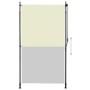 Estor enrollable de exterior color crema 120x270 cm de , Persianas y estores - Ref: Foro24-145940, Precio: 62,24 €, Descuento: %