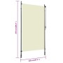 Estor enrollable de exterior color crema 120x270 cm de , Persianas y estores - Ref: Foro24-145940, Precio: 62,24 €, Descuento: %