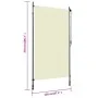 Estor enrollable de exterior color crema 120x270 cm de , Persianas y estores - Ref: Foro24-145940, Precio: 61,59 €, Descuento: %