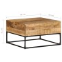 Mesa de centro madera de mango rugosa 68x68x41 cm de , Mesas de centro - Ref: Foro24-320817, Precio: 153,84 €, Descuento: %