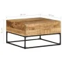 Rough mango wood coffee table 68x68x41 cm by , Coffee table - Ref: Foro24-320817, Price: 151,96 €, Discount: %
