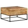Rough mango wood coffee table 68x68x41 cm by , Coffee table - Ref: Foro24-320817, Price: 151,96 €, Discount: %