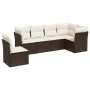 Set sofás de jardín 6 piezas y cojines ratán sintético marrón de , Conjuntos de jardín - Ref: Foro24-3249542, Precio: 398,88 ...