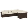 Set de sofás de jardín 9 pzas y cojines ratán sintético marrón de , Conjuntos de jardín - Ref: Foro24-3250012, Precio: 595,72...