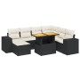 Set de sofás de jardín 8 piezas y cojines ratán sintético negro de , Conjuntos de jardín - Ref: Foro24-3275940, Precio: 490,2...