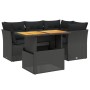 Set de muebles de jardín 5 pzas y cojines ratán sintético negro de , Conjuntos de jardín - Ref: Foro24-3270810, Precio: 370,0...