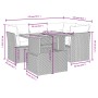 Set de muebles de jardín 5 pzas y cojines ratán sintético negro de , Conjuntos de jardín - Ref: Foro24-3270810, Precio: 370,0...