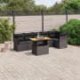 Set de comedor de jardín 7 pzas y cojines ratán sintético negro de , Conjuntos de jardín - Ref: Foro24-3270838, Precio: 477,7...