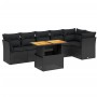 Set de comedor de jardín 7 pzas y cojines ratán sintético negro de , Conjuntos de jardín - Ref: Foro24-3270838, Precio: 477,7...