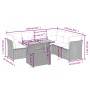Set de comedor de jardín 7 pzas y cojines ratán sintético negro de , Conjuntos de jardín - Ref: Foro24-3270846, Precio: 430,4...