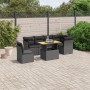Set de comedor de jardín 7 pzas y cojines ratán sintético negro de , Conjuntos de jardín - Ref: Foro24-3270852, Precio: 477,7...