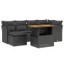 Set de comedor de jardín 7 pzas y cojines ratán sintético negro de , Conjuntos de jardín - Ref: Foro24-3270936, Precio: 460,8...