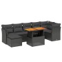 Set de sofás de jardín 8 piezas y cojines ratán sintético negro de , Conjuntos de jardín - Ref: Foro24-3270943, Precio: 519,9...