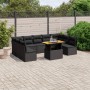 Set de sofás de jardín 10 pzas cojines ratán sintético negro de , Conjuntos de jardín - Ref: Foro24-3271454, Precio: 658,76 €...