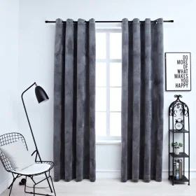 Blackout curtains rings 2 pcs anthracite velvet 140x175 cm by vidaXL, Curtains and curtains - Ref: Foro24-134496, Price: 34,3...
