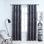 Cortinas opacas anillas 2 uds terciopelo antracita 140x175 cm de vidaXL, Cortinas y visillos - Ref: Foro24-134496, Precio: 34...