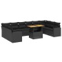 Set de sofás de jardín 11 pzas y cojines ratán sintético negro de , Conjuntos de jardín - Ref: Foro24-3271482, Precio: 731,67...