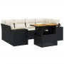 Set de comedor de jardín 7 pzas y cojines ratán sintético negro de , Conjuntos de jardín - Ref: Foro24-3272533, Precio: 464,5...