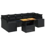 Set de sofás de jardín 8 piezas y cojines ratán sintético negro de , Conjuntos de jardín - Ref: Foro24-3272546, Precio: 606,6...