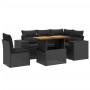 Set de sofás de jardín 6 piezas y cojines ratán sintético negro de , Conjuntos de jardín - Ref: Foro24-3272637, Precio: 462,0...