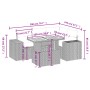 Set de muebles de jardín 5 pzas y cojines ratán sintético negro de , Conjuntos de jardín - Ref: Foro24-3272616, Precio: 409,1...