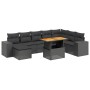 Set de sofás de jardín 8 piezas y cojines ratán sintético negro de , Conjuntos de jardín - Ref: Foro24-3272770, Precio: 622,3...