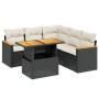Set de sofás de jardín 6 piezas y cojines ratán sintético negro de , Conjuntos de jardín - Ref: Foro24-3273072, Precio: 390,9...