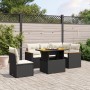 Set de sofás de jardín 6 piezas y cojines ratán sintético negro de , Conjuntos de jardín - Ref: Foro24-3273079, Precio: 390,9...