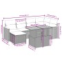 Set de comedor de jardín 7 pzas y cojines ratán sintético negro de , Conjuntos de jardín - Ref: Foro24-3273177, Precio: 422,7...