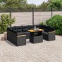 Set de sofás de jardín 11 pzas y cojines ratán sintético negro de , Conjuntos de jardín - Ref: Foro24-3273246, Precio: 731,23...