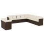 Set de sofás de jardín 11 pzas cojines ratán sintético marrón de , Conjuntos de jardín - Ref: Foro24-3249722, Precio: 763,03 ...