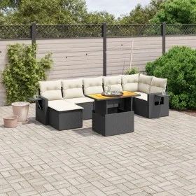 Set de sofás de jardín 8 piezas y cojines ratán sintético negro de , Conjuntos de jardín - Ref: Foro24-3271861, Precio: 506,9...