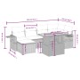 Set de comedor de jardín 7 pzas y cojines ratán sintético negro de , Conjuntos de jardín - Ref: Foro24-3271854, Precio: 442,8...