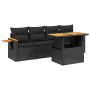 Set de muebles de jardín 5 pzas y cojines ratán sintético negro de , Conjuntos de jardín - Ref: Foro24-3271629, Precio: 350,3...
